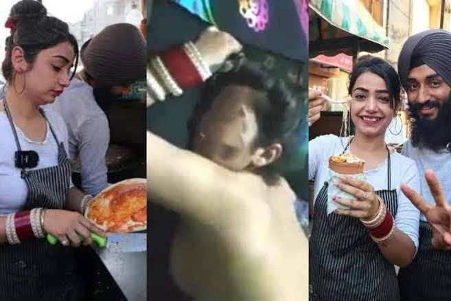 Kulhad Pizza Viral Video , Punjabi Couple Kulhad Pizza Video Viral